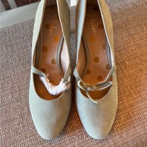 Boden Women's Anthea Heritage blue suede heels, new!